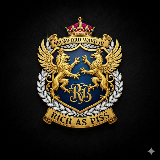 Rich as Piss Crest